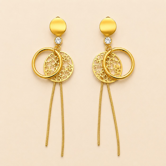 Celeste Gold Tassel Earrings