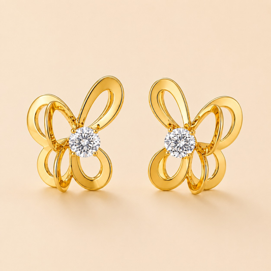 Celeste Floral Crystal Earrings