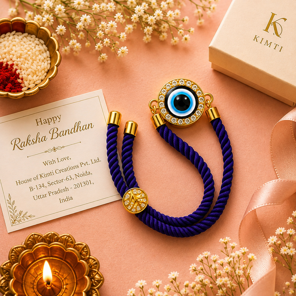 Divine Evil Eye Adjustable Rakhi