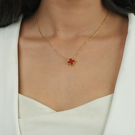 Red Clover Anti Tarnish Necklace