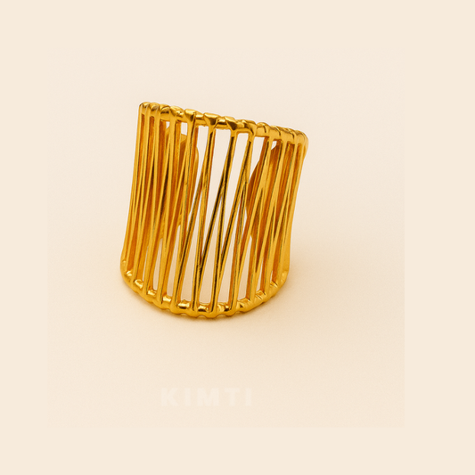 18K Gold Plated Orbit Ring for Women