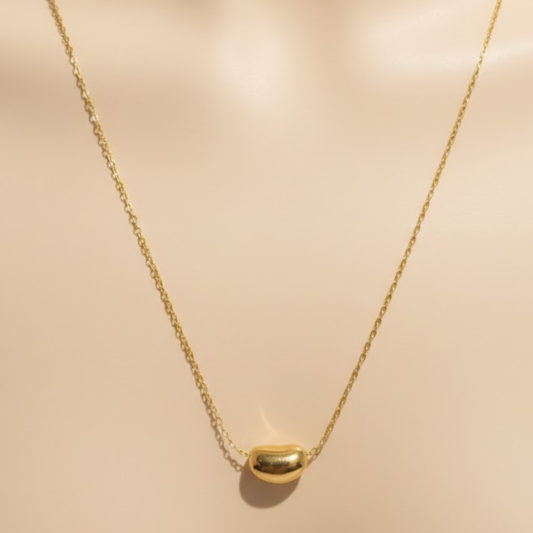 Korean Minimal Gold Pendant Necklace