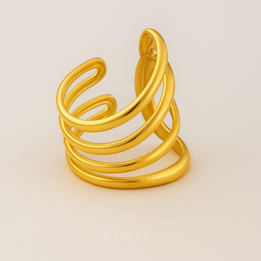 18K Gold Plated Eternity Sparkle Band for Women