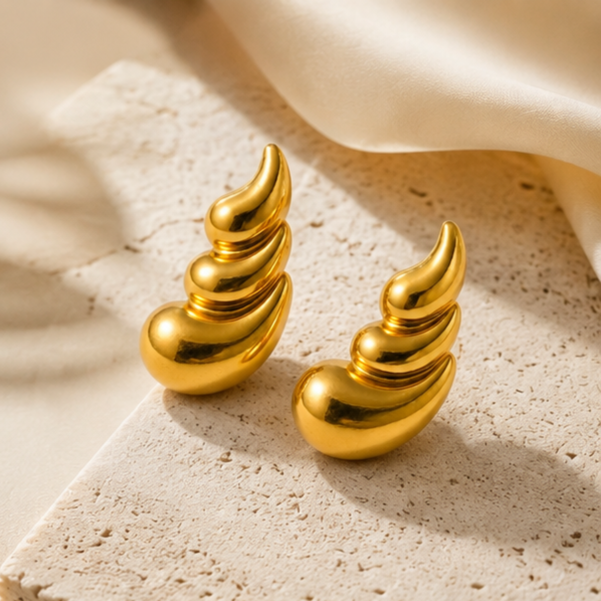 18K Gold Plated Luna Drip Earrings