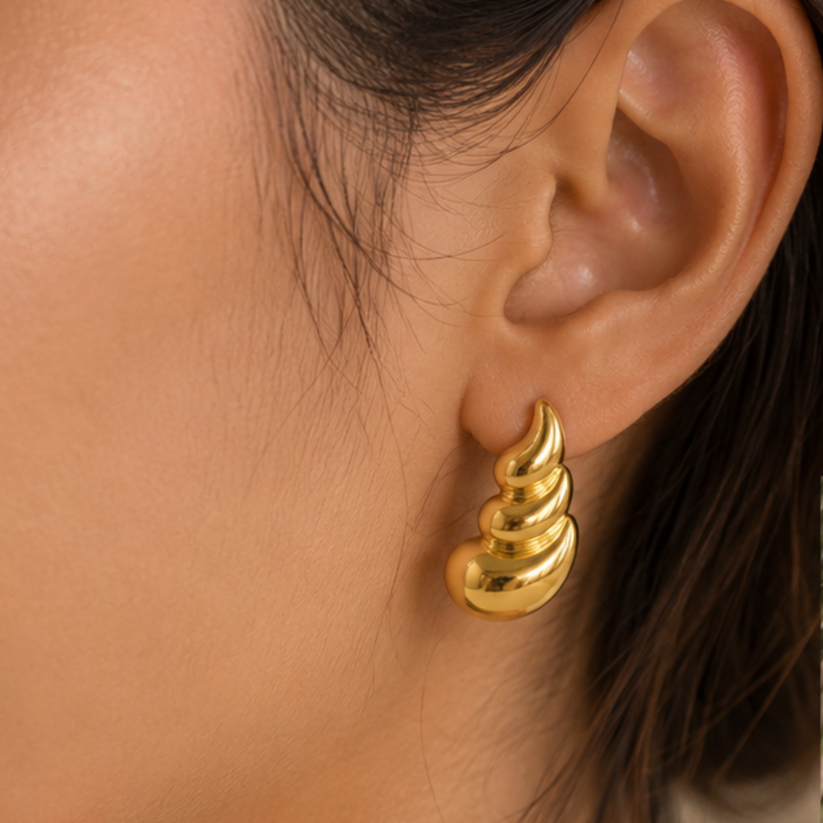 18K Gold Plated Luna Drip Earrings