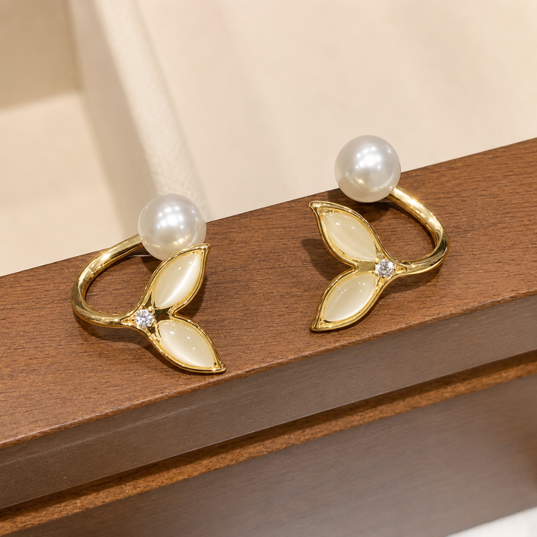 Pearl Bloom Statement Earrings