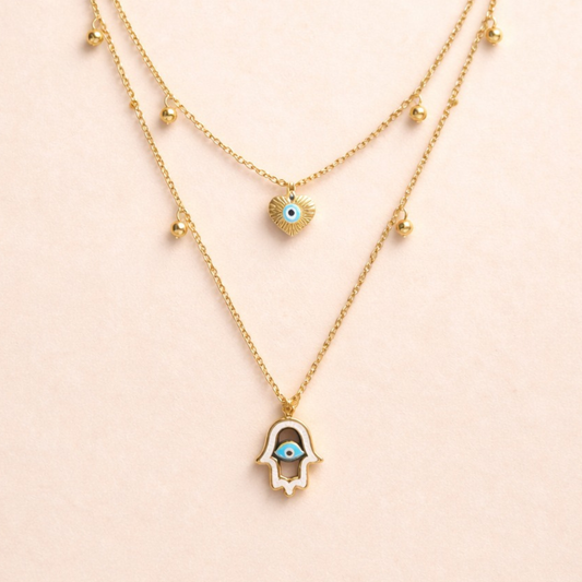 18k Gold Plated Blessing Eye Necklace