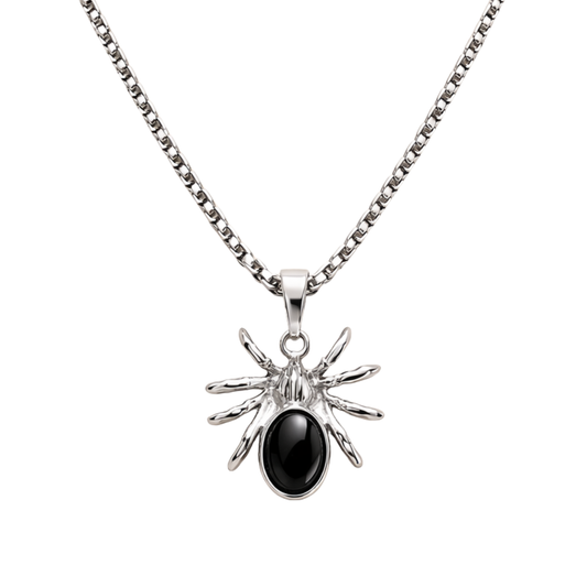 Men - Midnight Arachnid Pendant Necklace