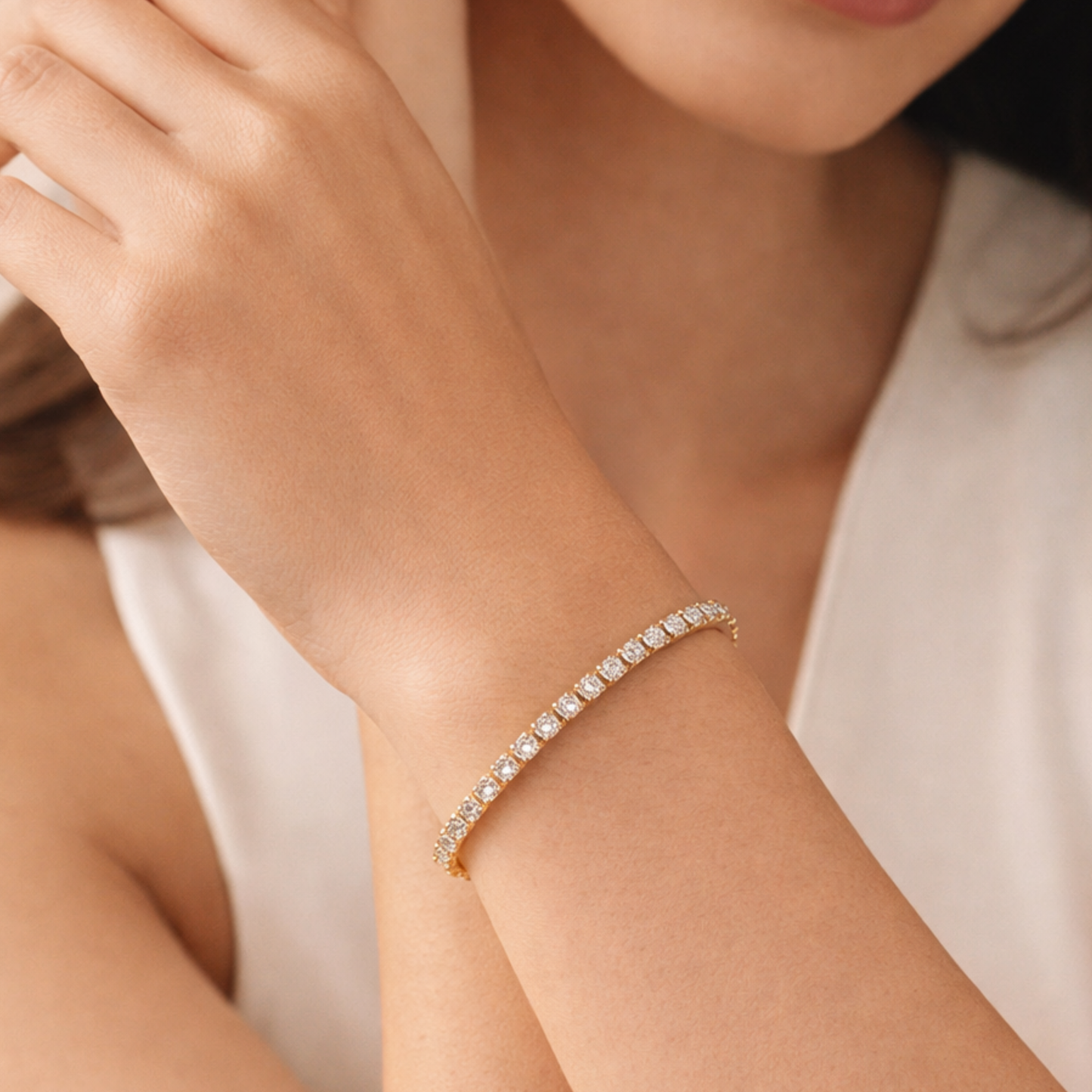 Premium Gold Chain Tennis Bracelet