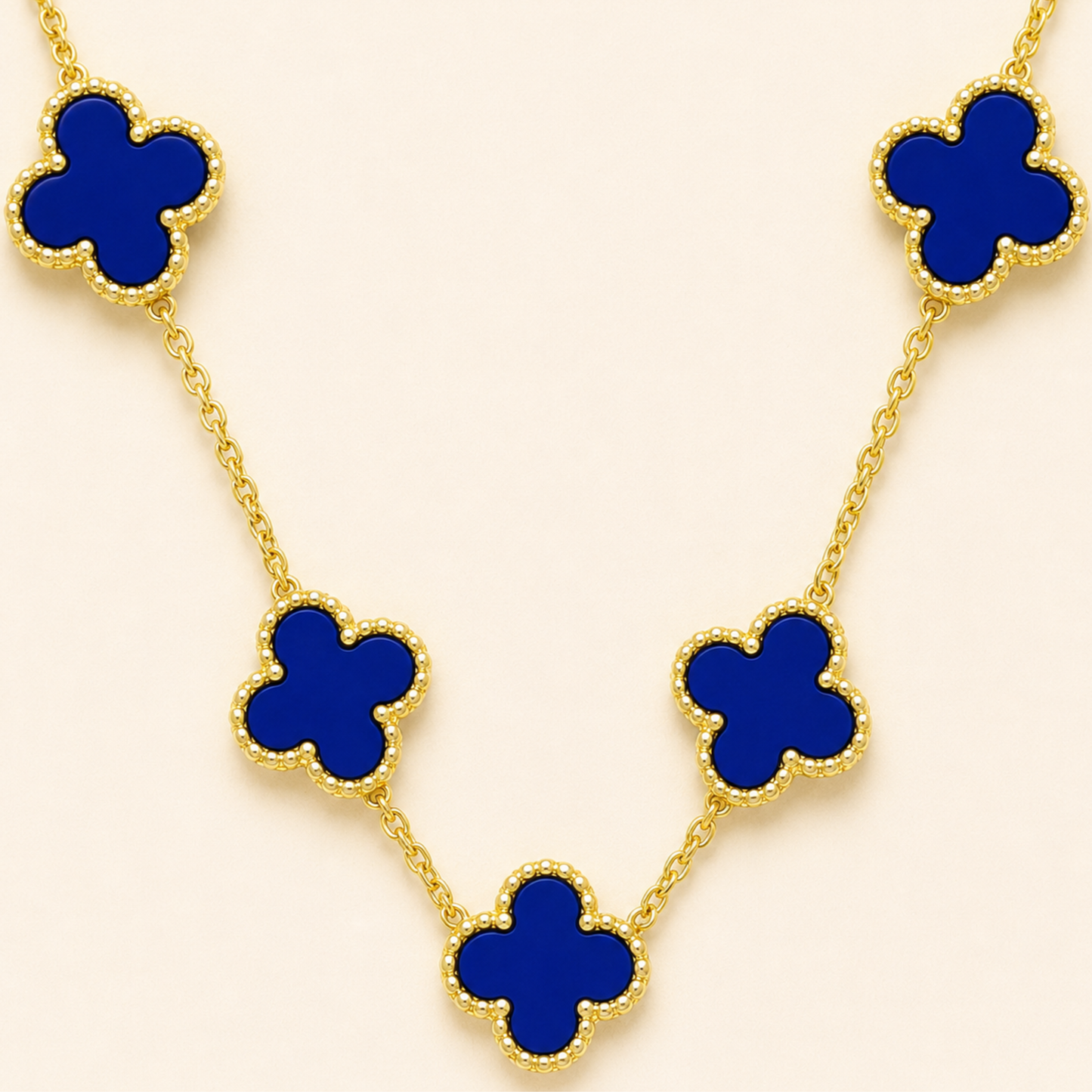 18k Gold Plated Opulent Bloom Clover Anti Tarnish Necklace