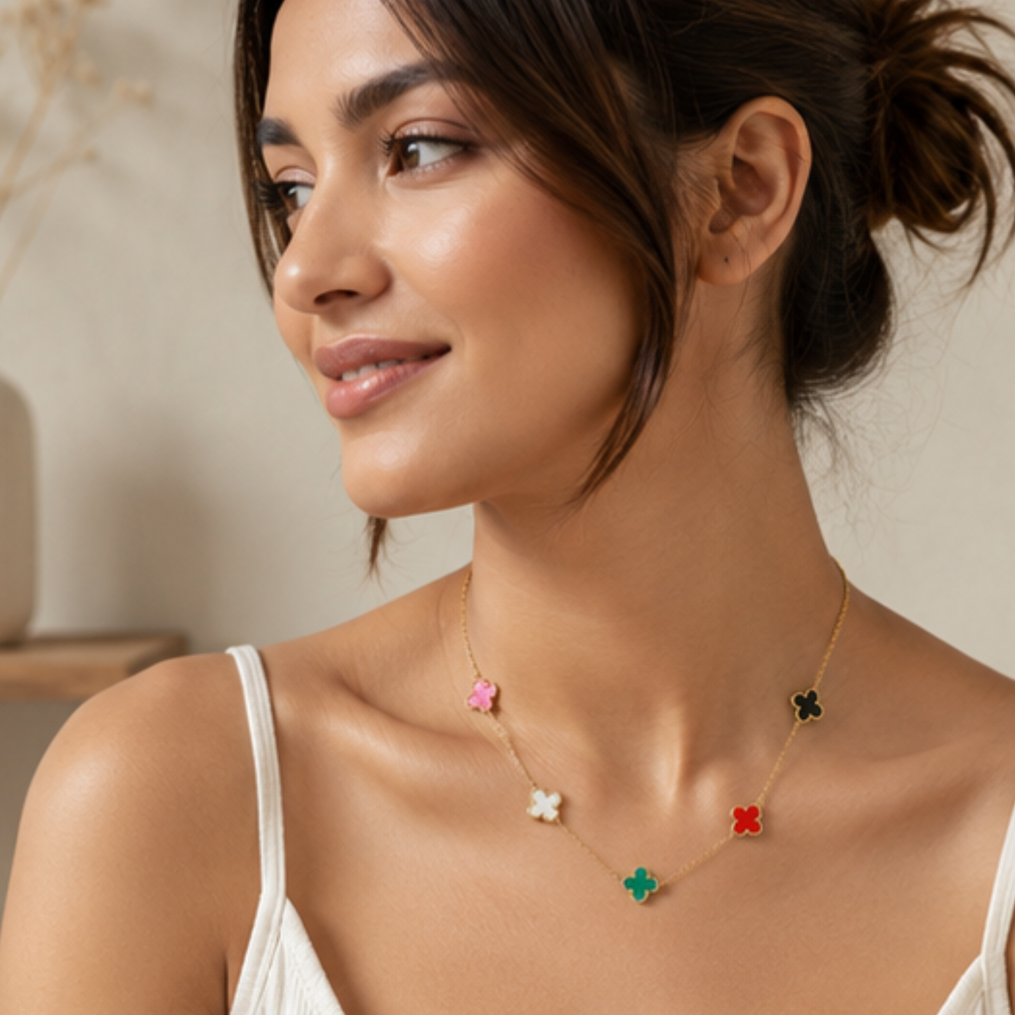 Vivid Clover Anti Tarnish Necklace