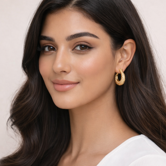 18k gold plated Hoops Anti Tarnish Earring