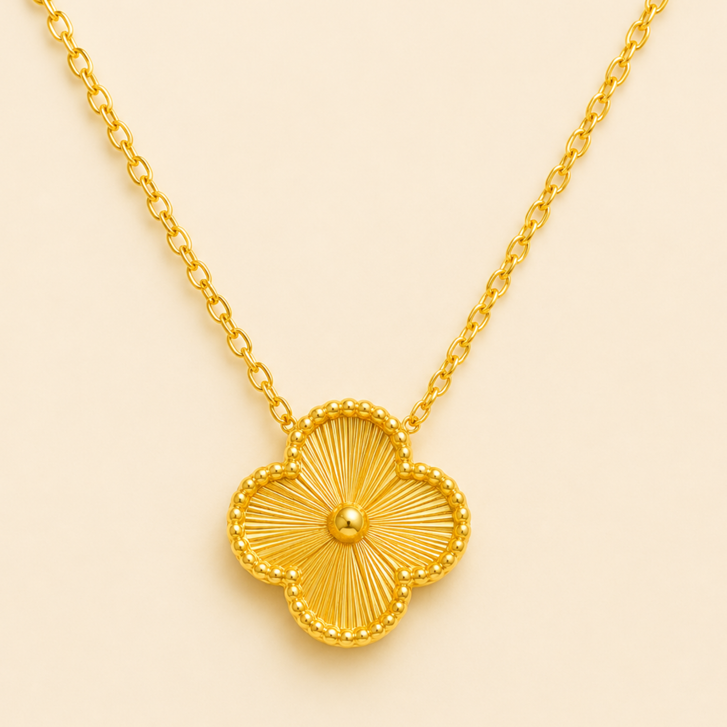 Golden Clover Flower Anti Tarnish Necklace