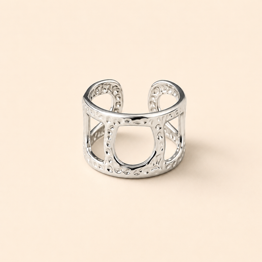Silver Plated Open Circle Ring