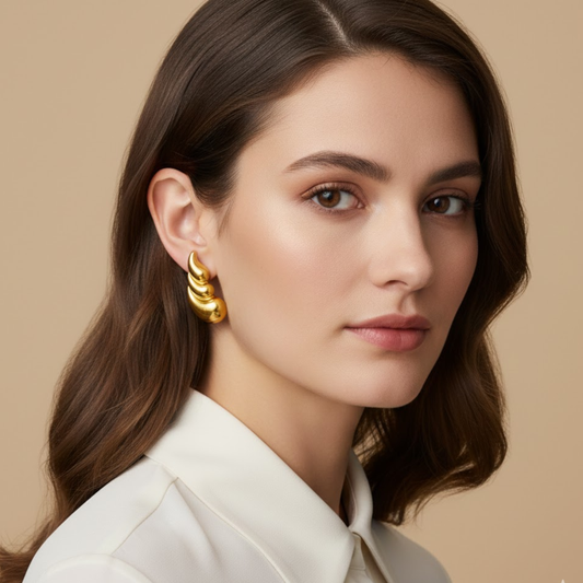 18K Gold Plated Luna Drip Earrings