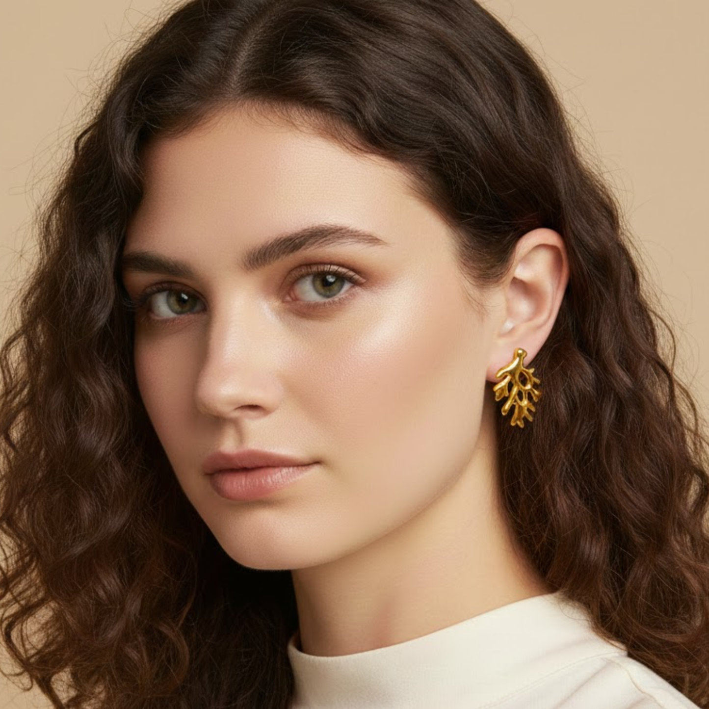 18k Gold Plated Divine Arc Earring