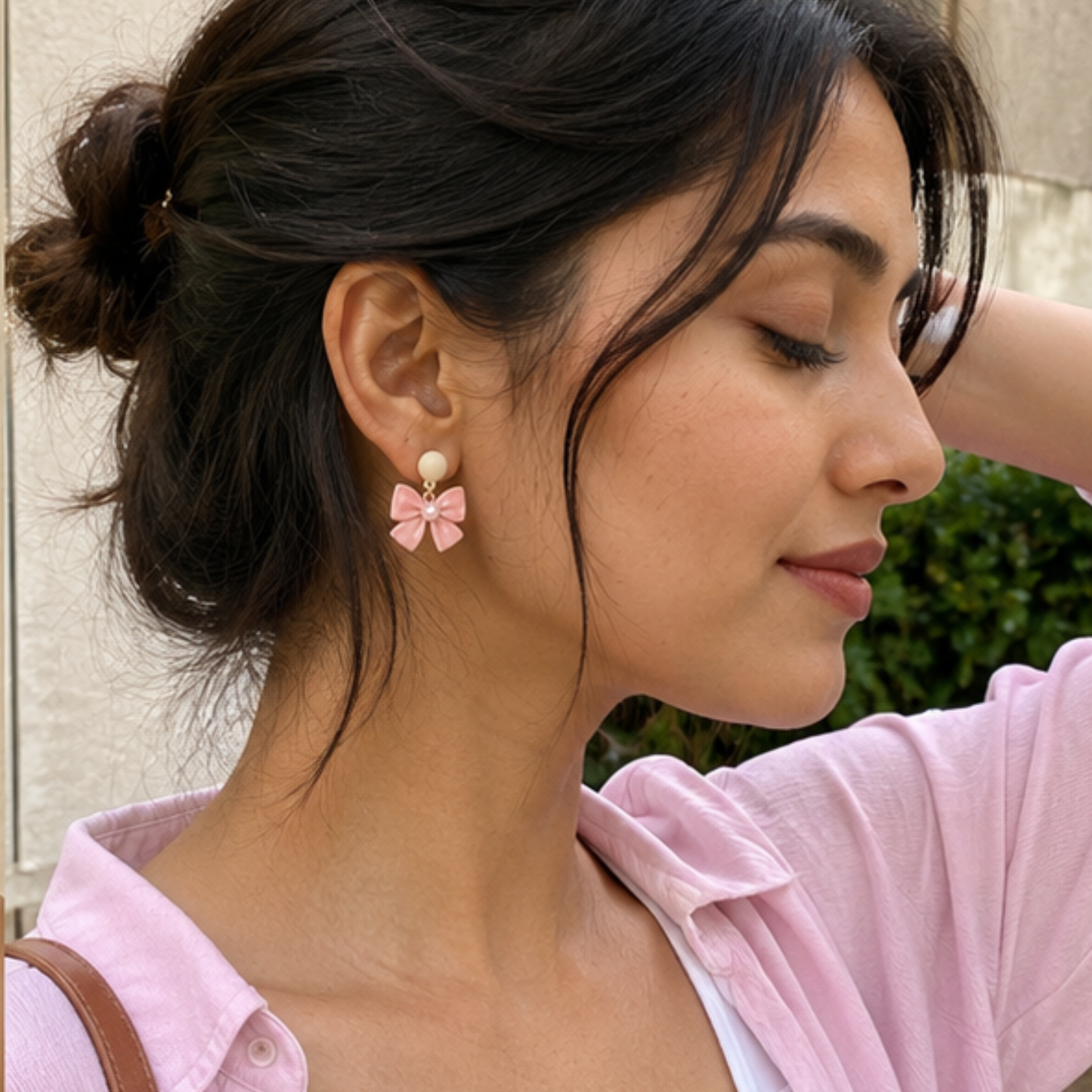 Bow Shaped Drop Earrings