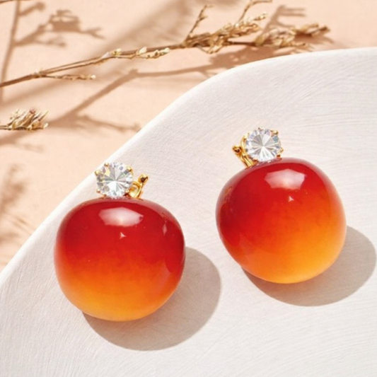 Crimson Sunset Charm Earrings