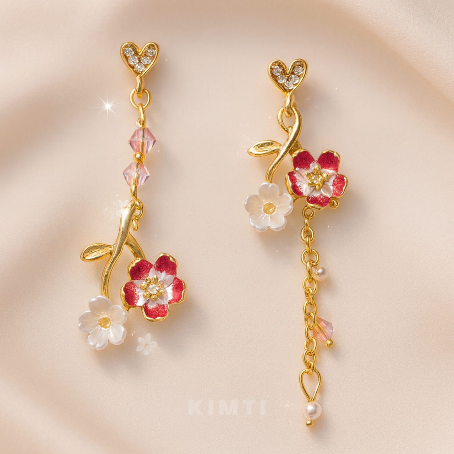 Blossom Trail Asymmetric Earrings