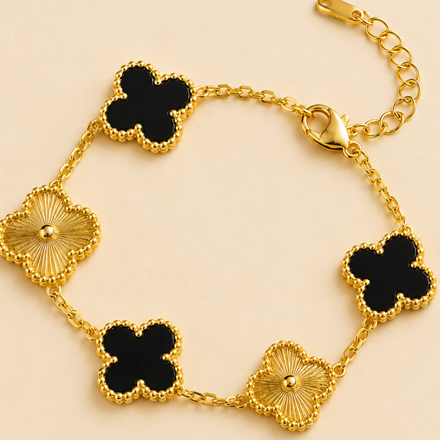 Midnight Clover Anti Tarnish Bracelet
