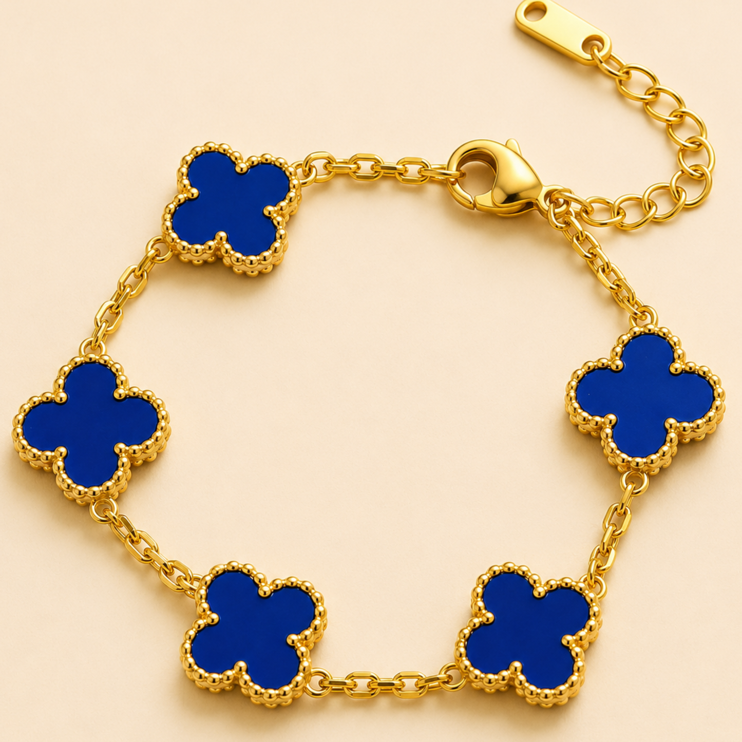 Blue Clover Anti Tarnish Bracelet