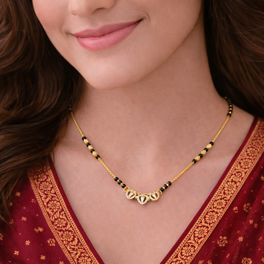 Aarohi Triveni Heart Mangalsutra