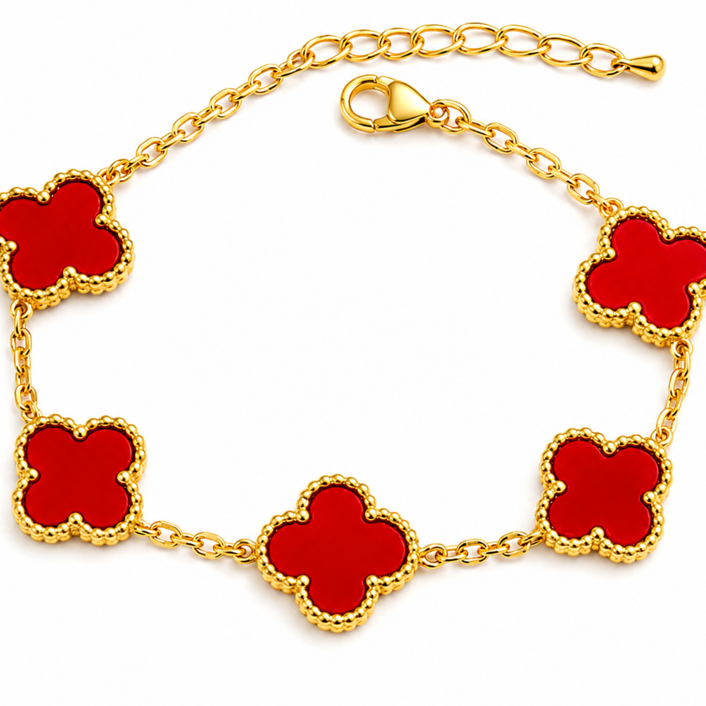 Red Clover Anti Tarnish Bracelet