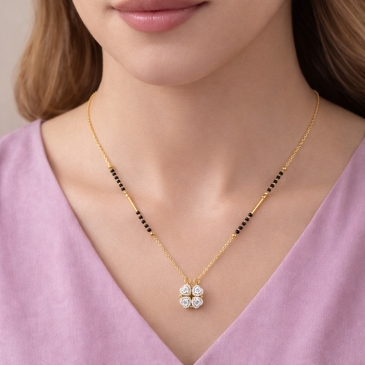 Noor Four-Petal Charm Mangalsutra