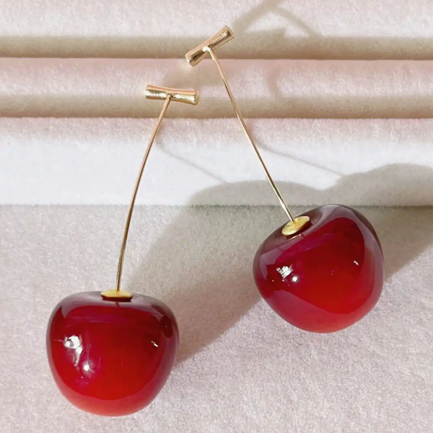 Cherry Blossom Red Drop Earring