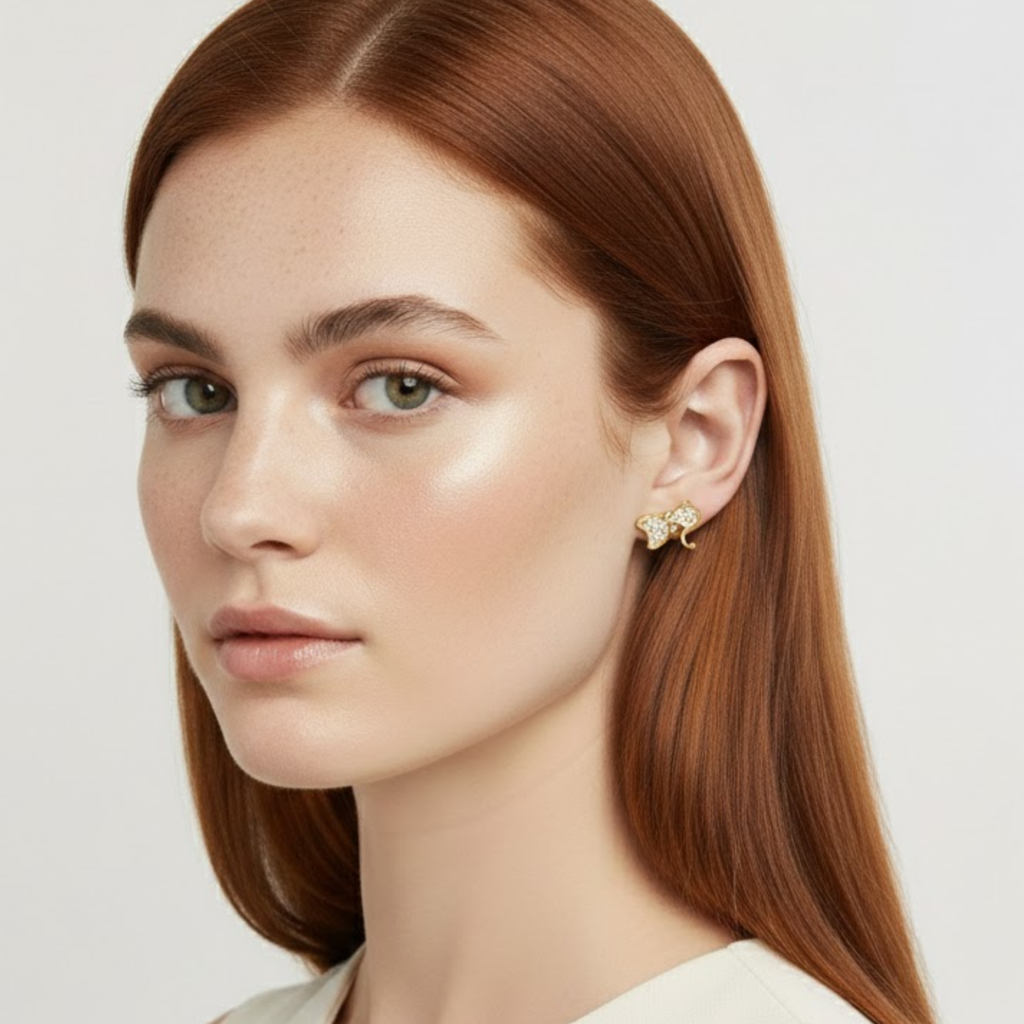 Crystal Elephant Stud Earrings