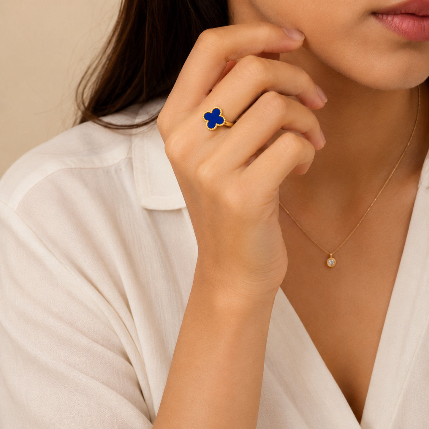 Blue Clover Anti Tarnish Ring