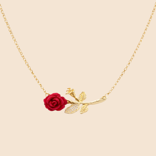 18K Gold Plated Rosette of Love Necklace