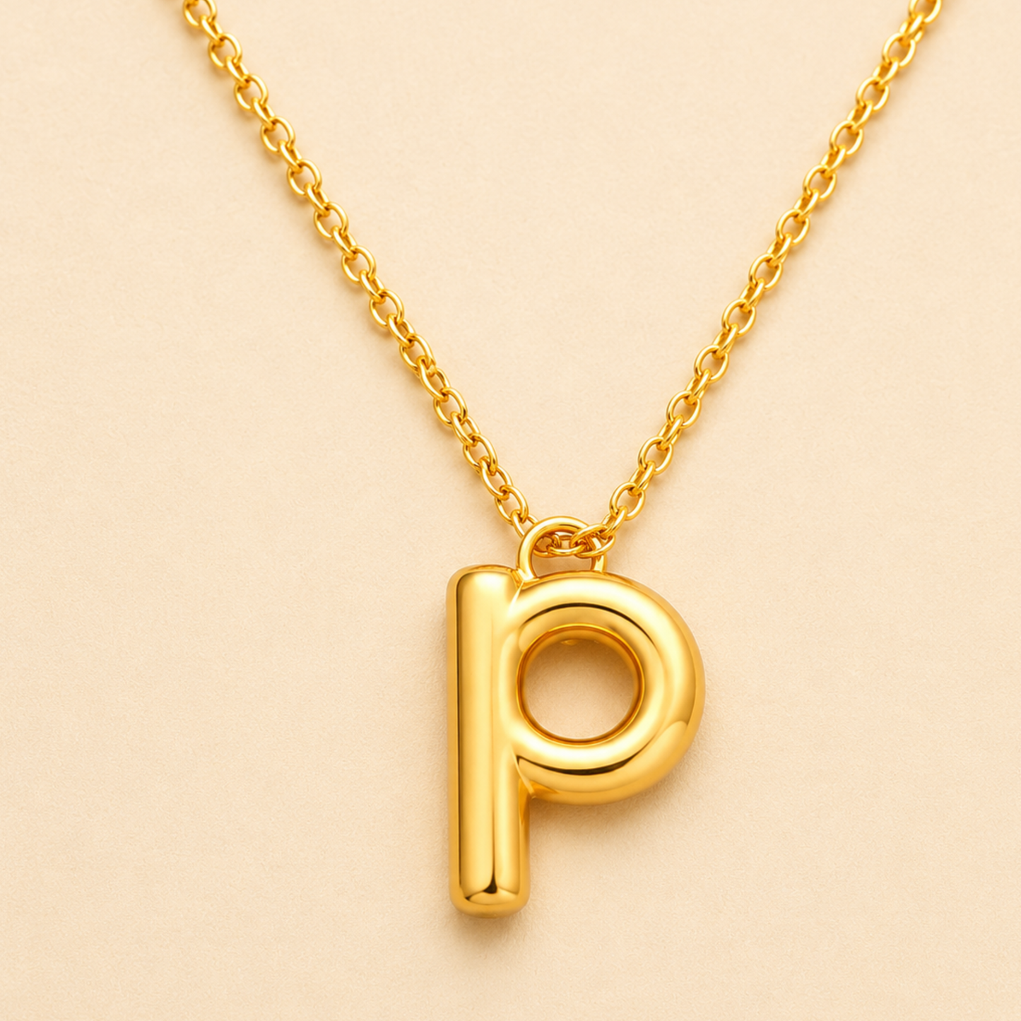 Initials Letter "P" Anti Tarnish Necklace