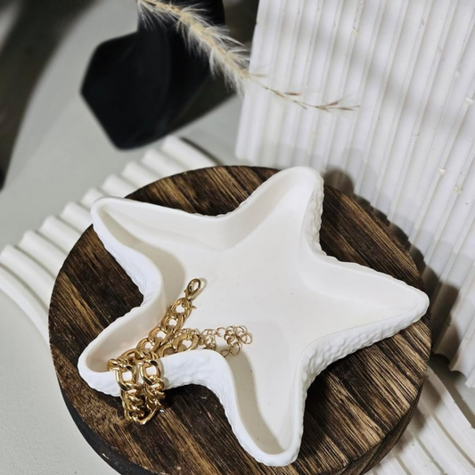 Luxury Ceramic Star Tray for Accessories Organization