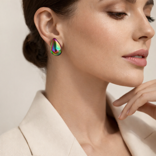 Rainbow Teardrop Earring
