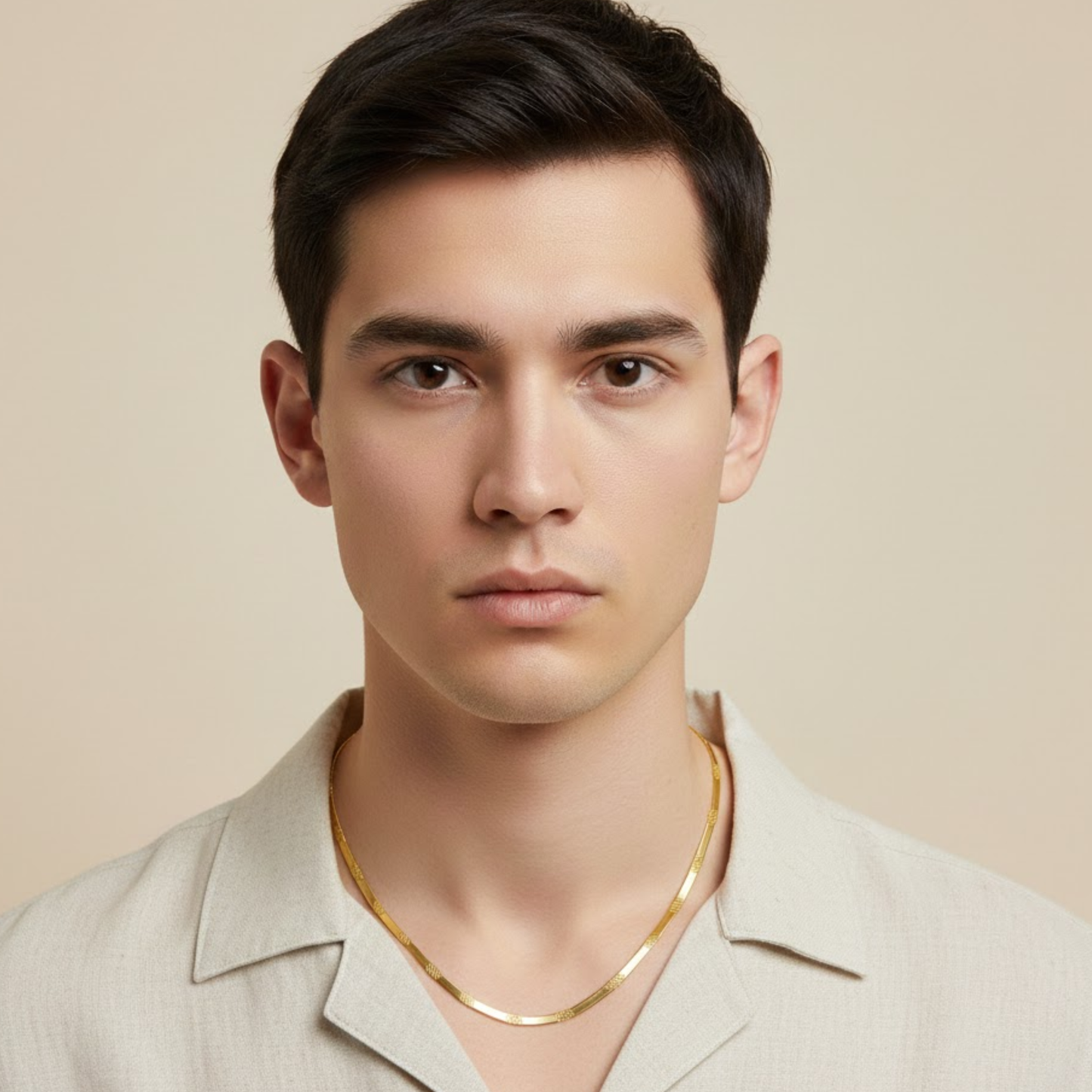 Men-18K Gold Plated Anti Tarnish Stateley Chain