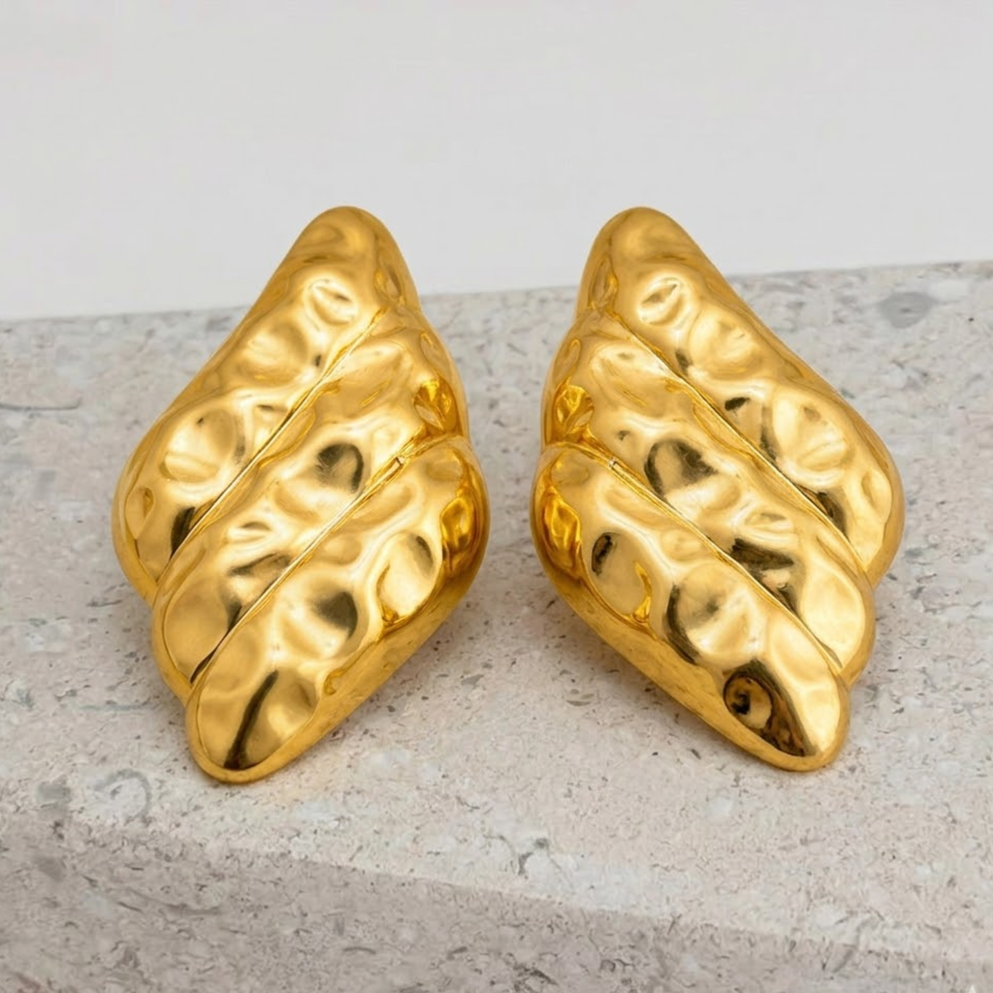 18K Gold Plated Aurelia Sculpted Gold Earrings