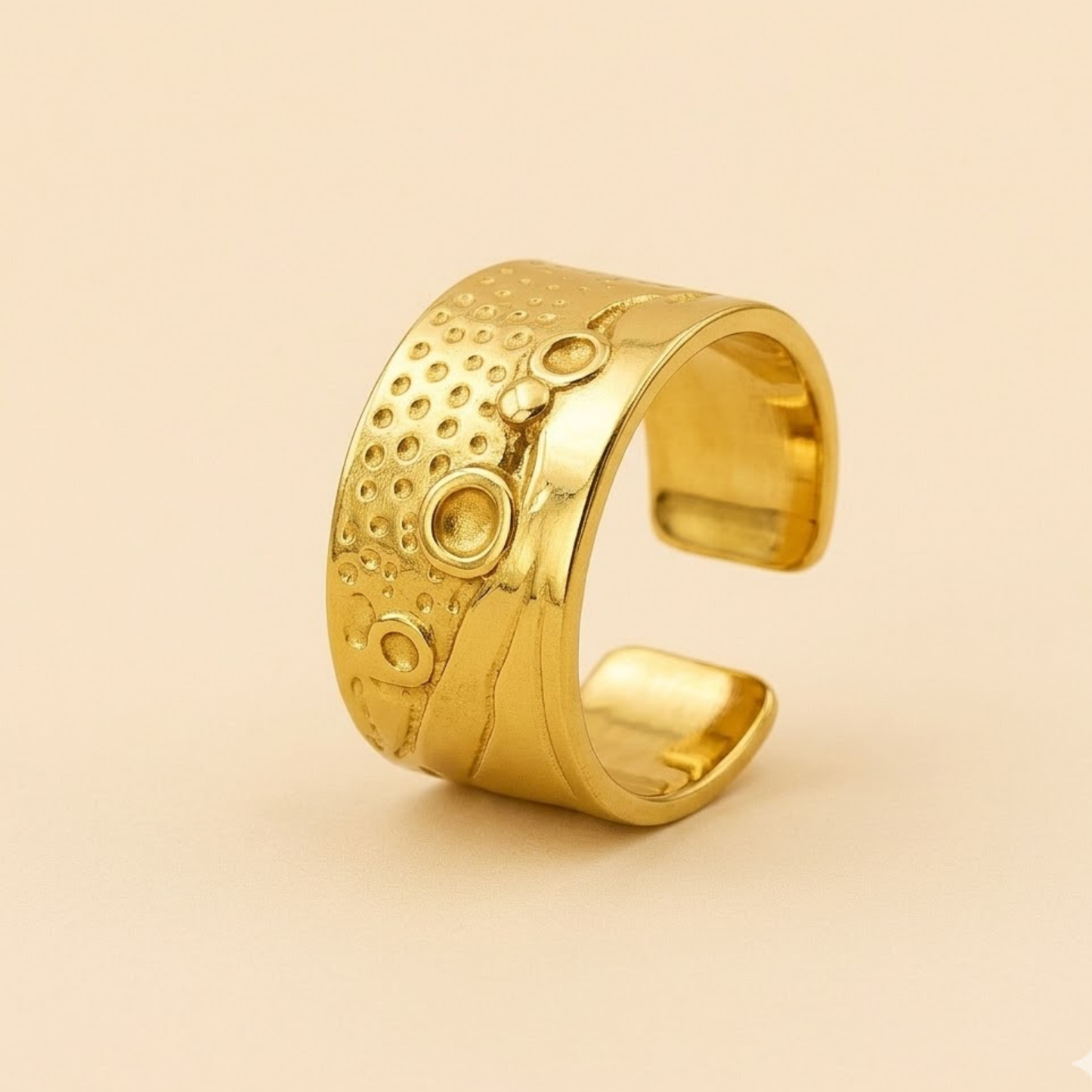 18k High Gloss Stainless Steel Infinite Ring