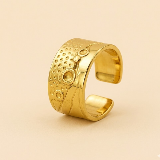 18k High Gloss Stainless Steel Infinite Ring