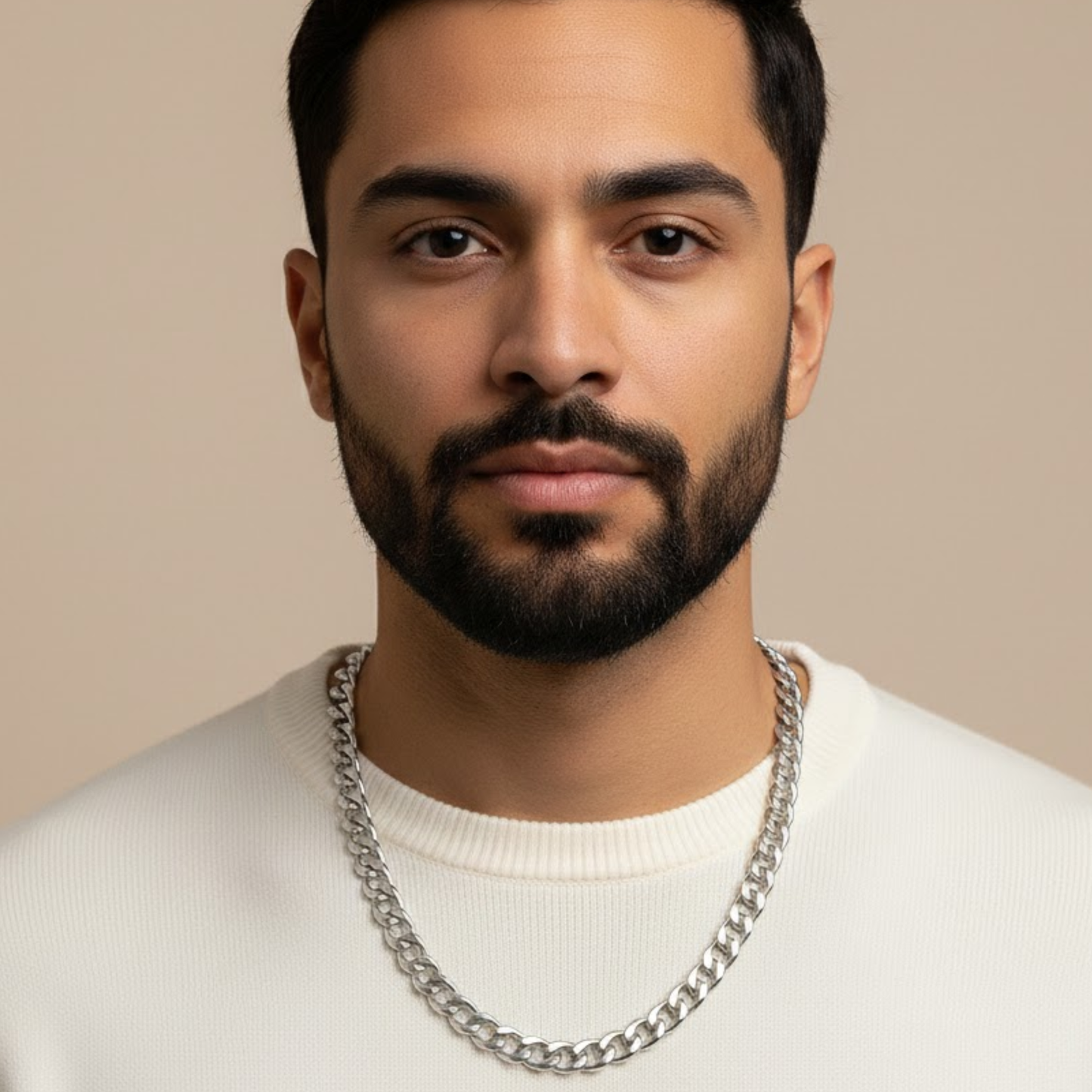 Men - 18k Silver-Plated  Anti Tarnish Chain