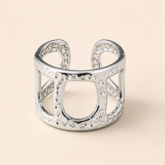 Silver Plated Open Circle Ring