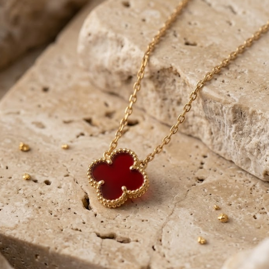 Red Clover Anti Tarnish Necklace