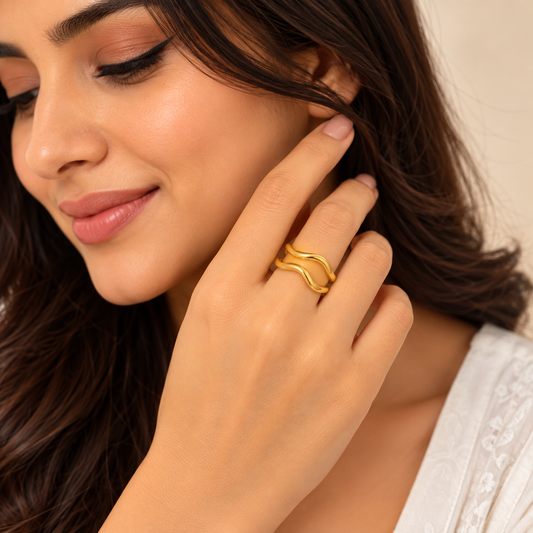 18k Gold Plated Modern Muse Ring