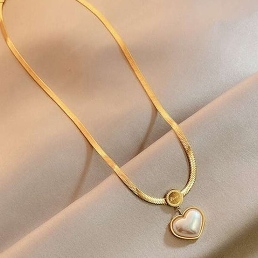 Anti Tarnish Gold Heart Necklace