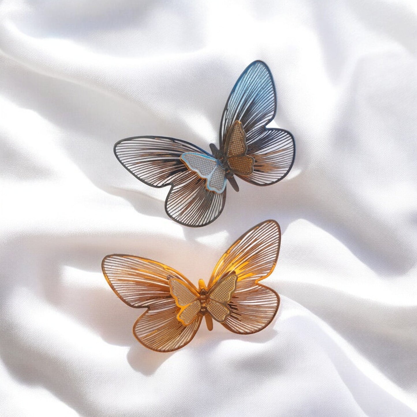 Gold Filigree Butterfly Stud Earring