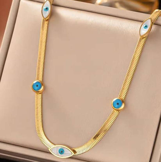 Gold plated Evil Eye Necklace