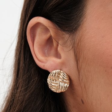 Gold-Plated Round Studs Earring