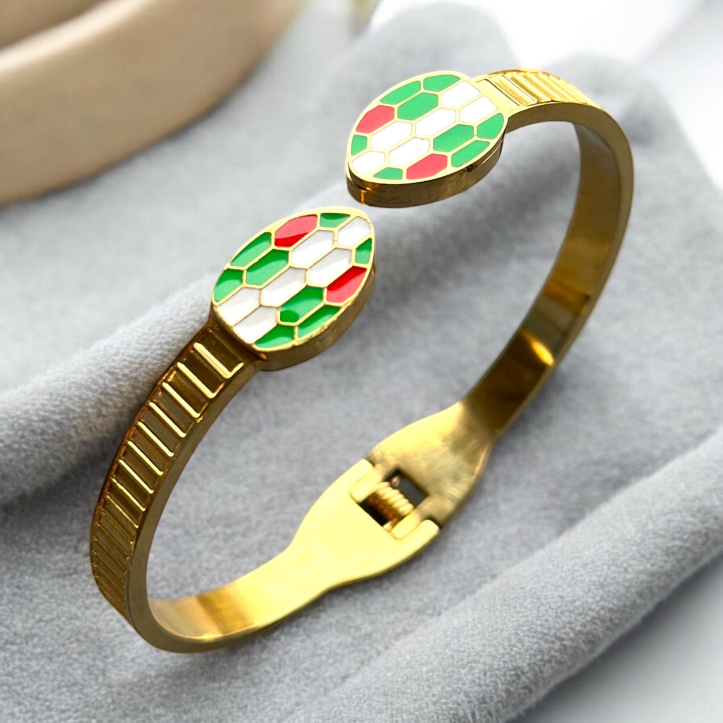 Gold-Plated Snake Design Bracelet