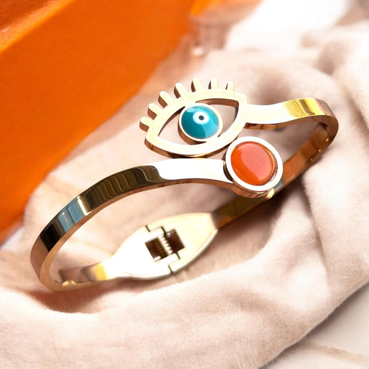 Gold-plated  Evil Eye Stainless Steel Bracelet