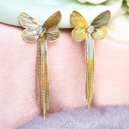 Golden Butterfly Studs Earrings